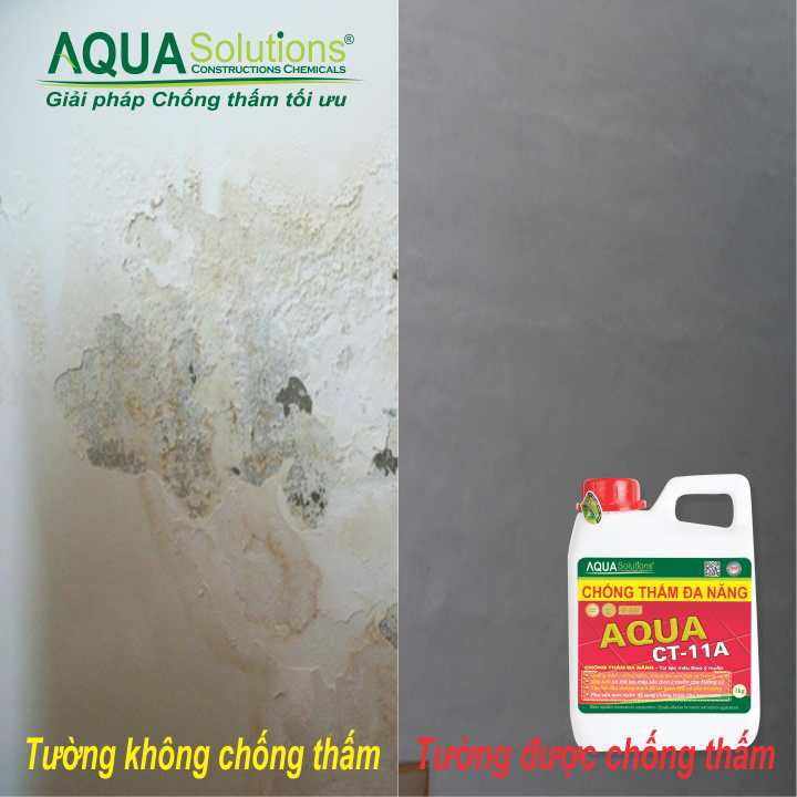 Chống thấm sàn tường AQUA CT-11A - bình 1kg | Chất Chống thấm sàn bê tông, keo Chống thấm tường vách uy tín hàng đầu VN