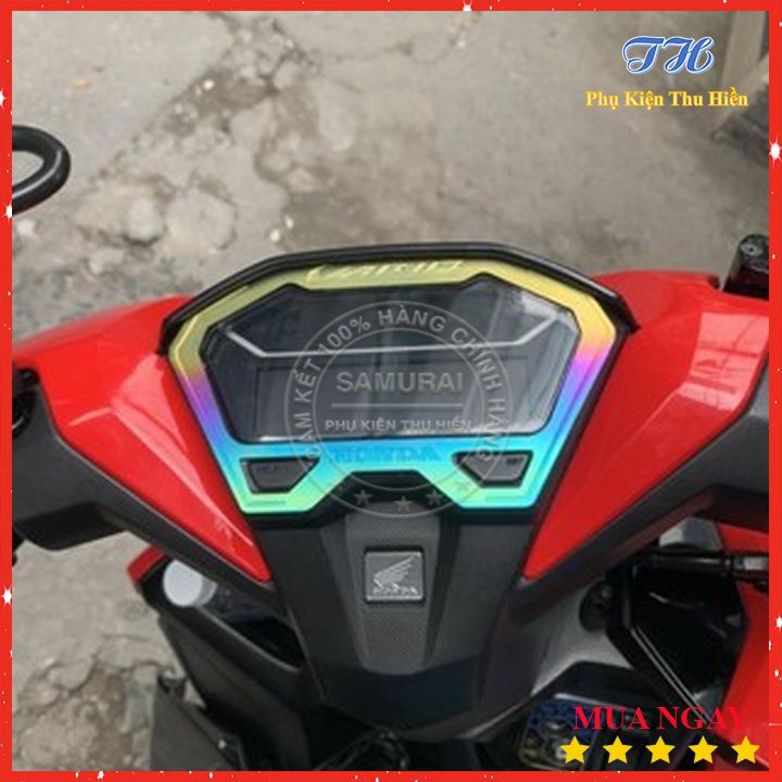 Ốp Viền Đồng Hồ Titanium Vario Click 2018-2020 Dán Sẵn Keo 3M