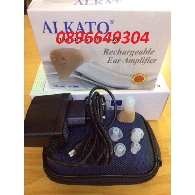 Máy trợ thính nhét tai pin sạc Alkato VT905 đến từ nhật bản