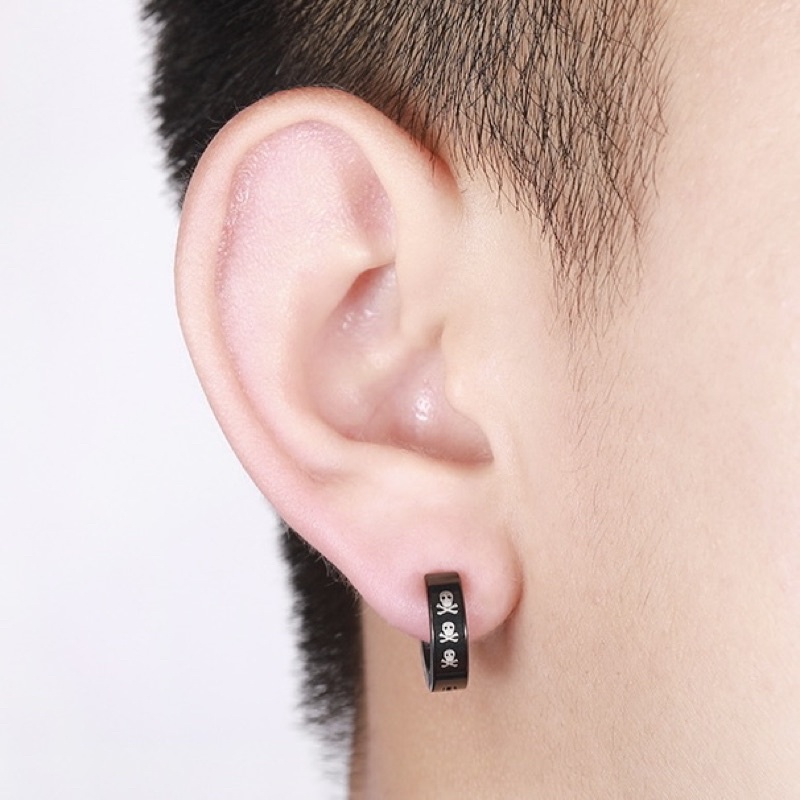 Khuyên tai kẹp vành trơn cho nam và nữ titanium (KT1)