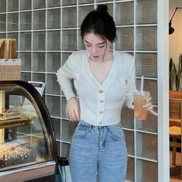 Áo len tăm khuy hot _ Hàng Quảng Châu