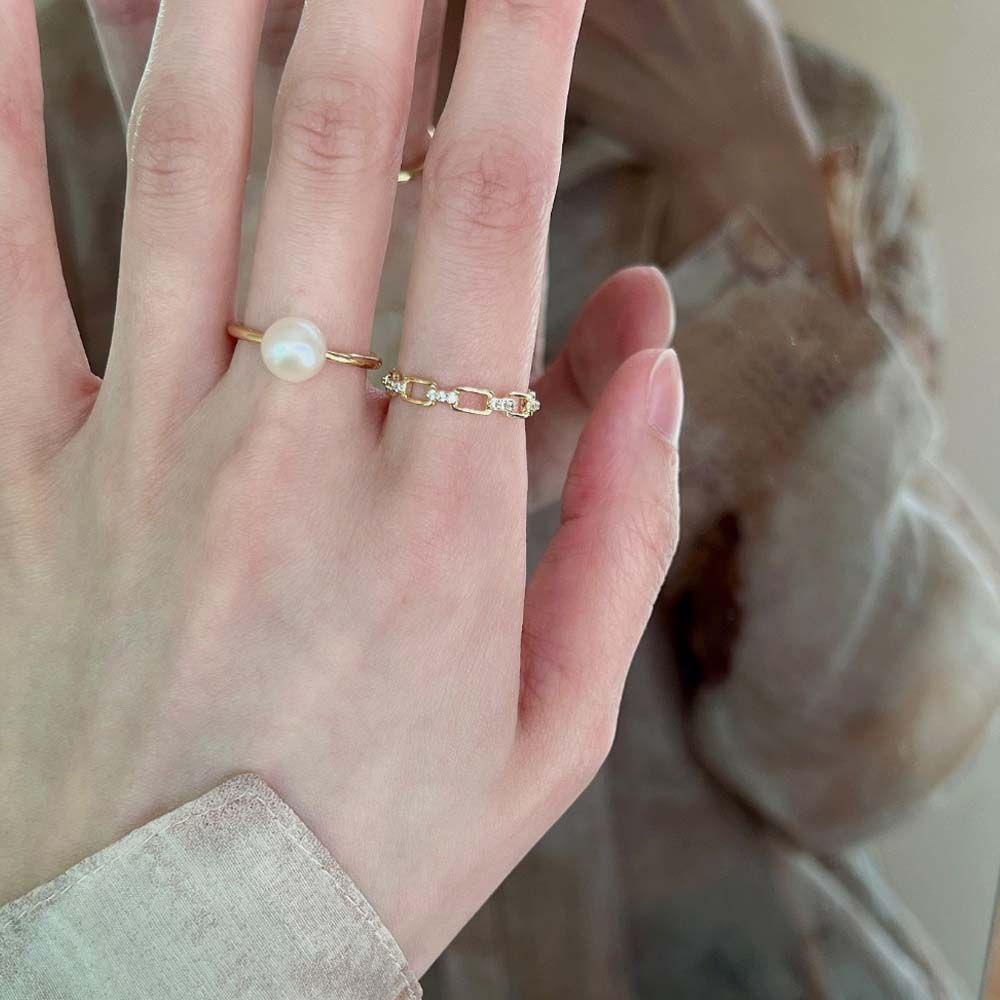 Nhẫn Mở VANES1 Bằng Hợp Kim Họa Tiết Bướm Hình Học Cá Tính