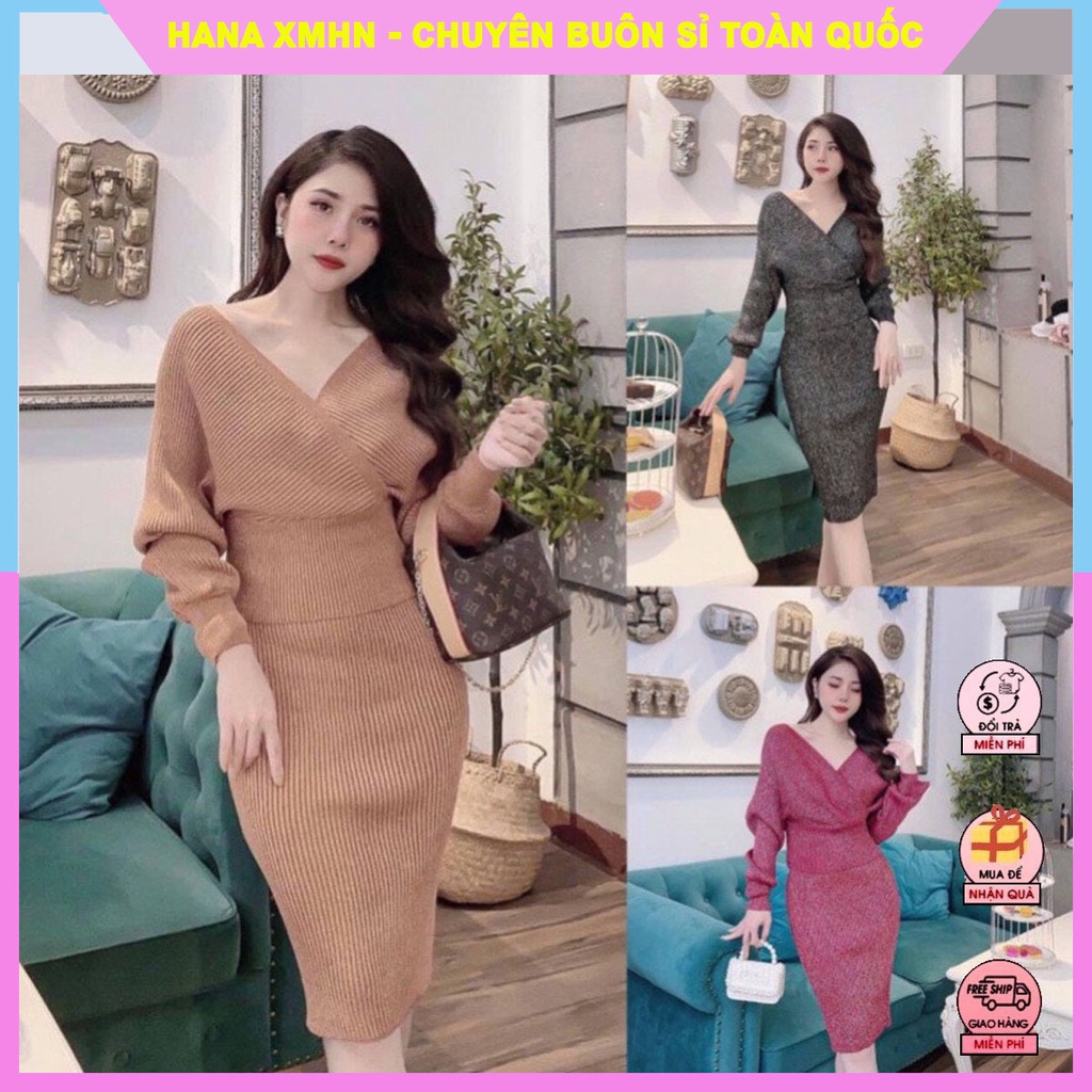[MUA 1 ĐƯỢC 2] Set Trang Phục Nữ Chất Len Nhũ Dày Dặn Ôm Dáng_Sang Trọng_Xuống Phố Là Xinh
