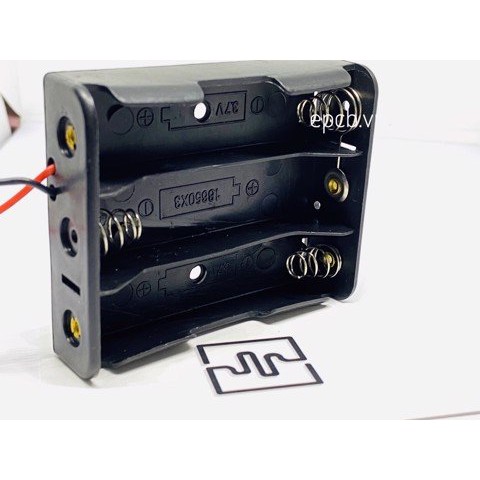 Đế Pin 18650 (3 Pin) Khay Pin 18650 Nối Tiếp Có Dây