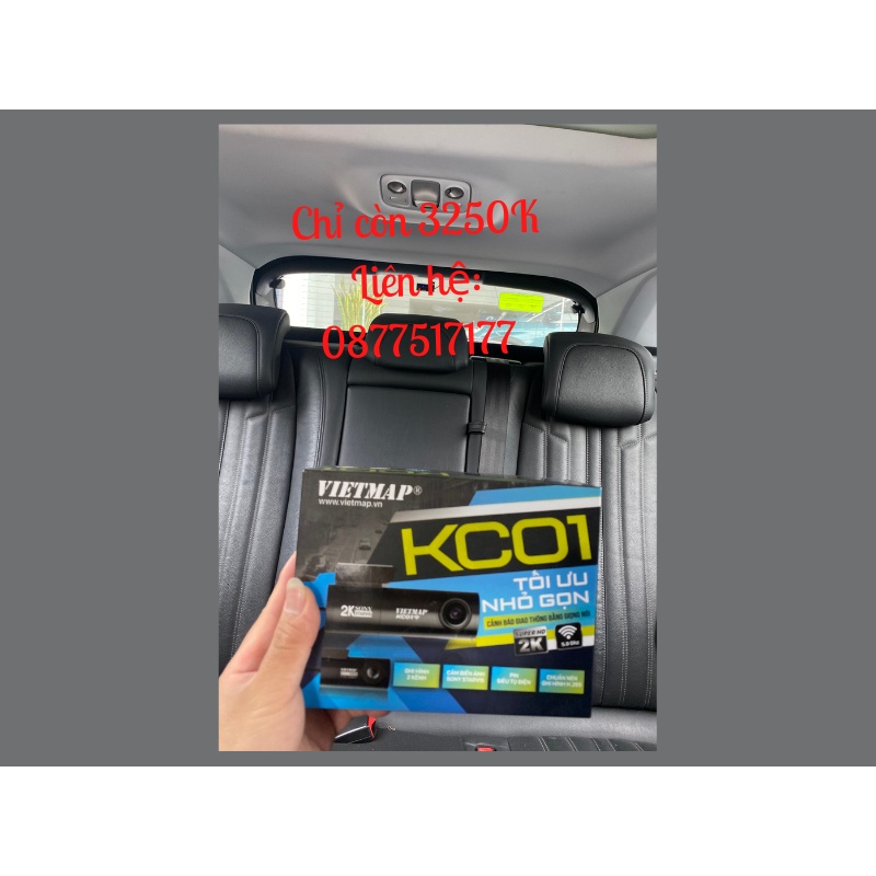 Camera hành trình Vietmap KC01 V2 pro Tặng kèm thẻ nhớ 128GB/64GB/32GB, Ghi hình trước SUPER HD - Sau FULL HD1080P