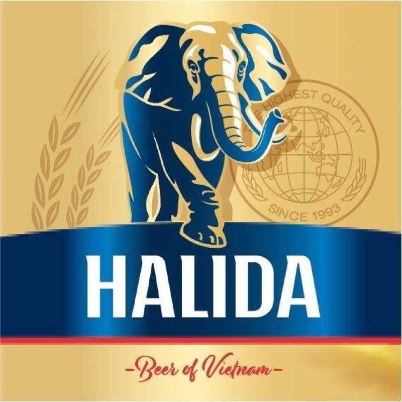 Bia Halida lon - bia Voi vàng - lốc 6 lon 330ml