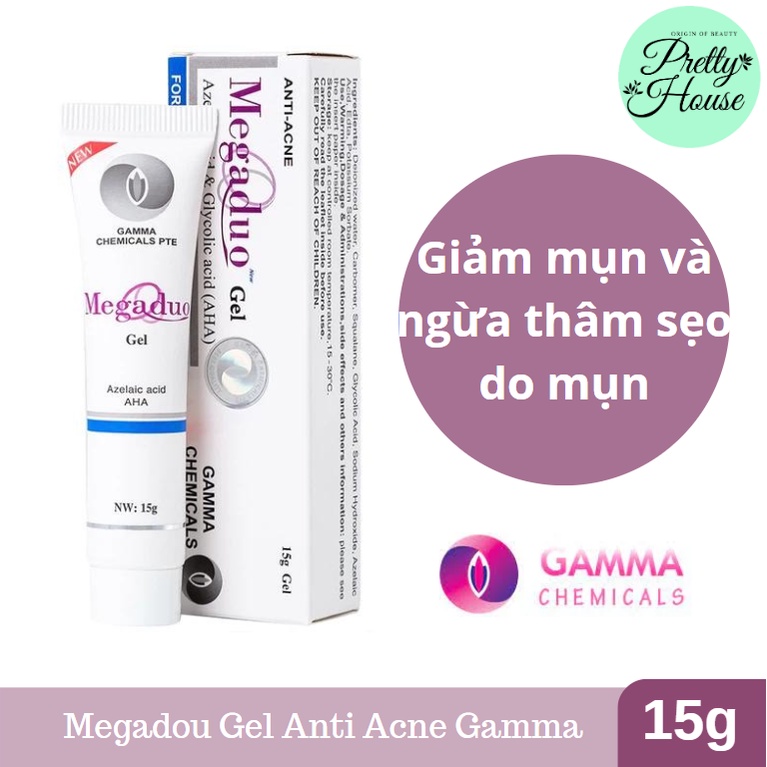 [HSD MỚI-CHÍNH HÃNG PHÒNG KHÁM DA]Gel/Kem Dưỡng Megaduo Gel / Plus Giảm Mụn, Mờ Thâm 15g Azelaic acid & Glycolic acid