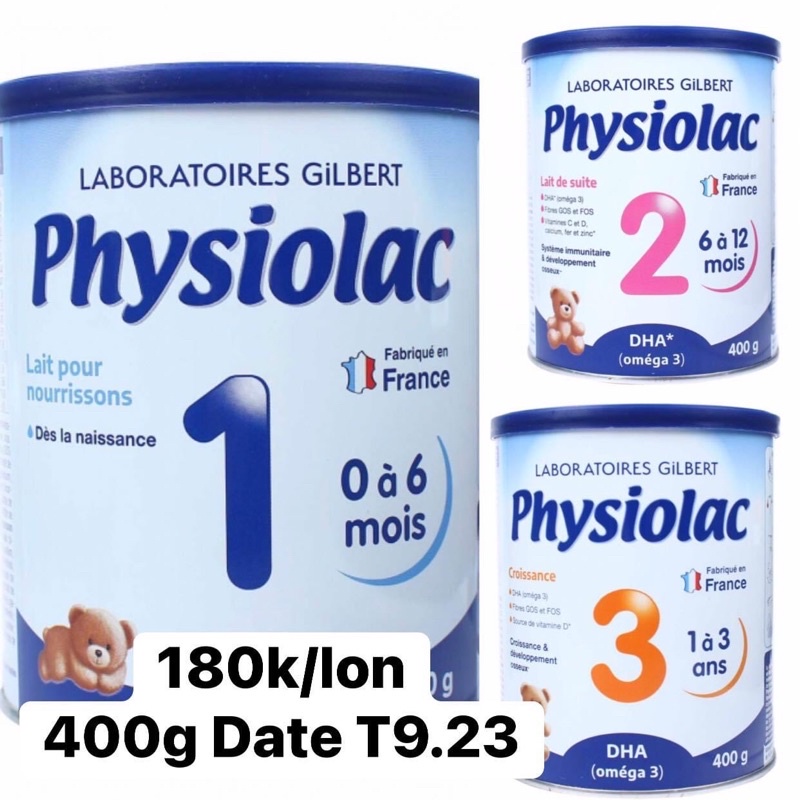 Sữa Physiolac 400g date T9.2023