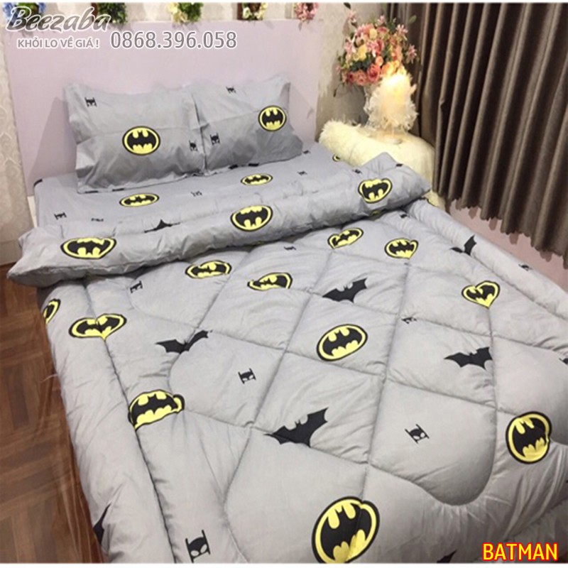 CHĂN PHAO Ga Gối poly cotton [Loại Đẹp] [ 1 Chăn phao + 1 Ga chun + 2 Vỏ gối nằm + 1 Vỏ gối ôm ]