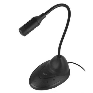 3.5mm Flexible Desktop Table Stand Skype MSN Mic Recording Microphone PC Laptop