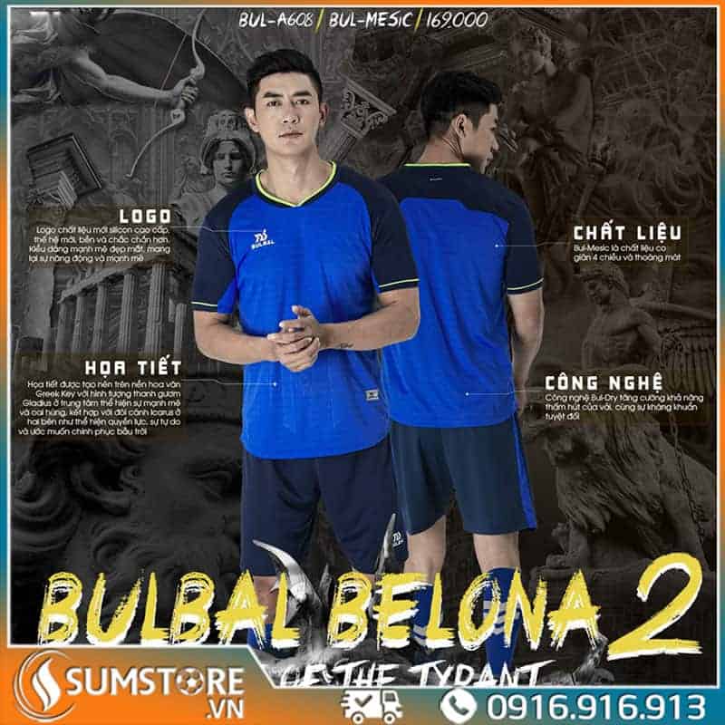 Áo Bóng Đá Không Logo Belona – Xanh Bích - Áo Bóng Đá Mới Nhất