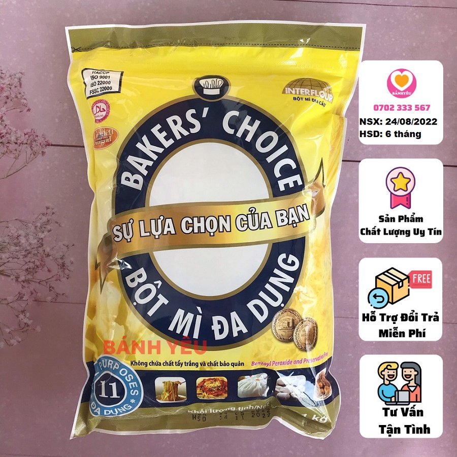 Bột Mì Số 11 Bakers Choice 1kg