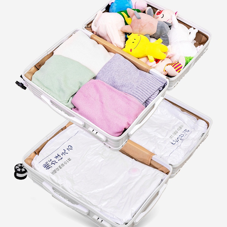 Túi hút chân không SUPO DEPOT đựng quần áo chăn gối chăn màn cỡ lớn tiết kiệm không gian tủ - màu trắng
