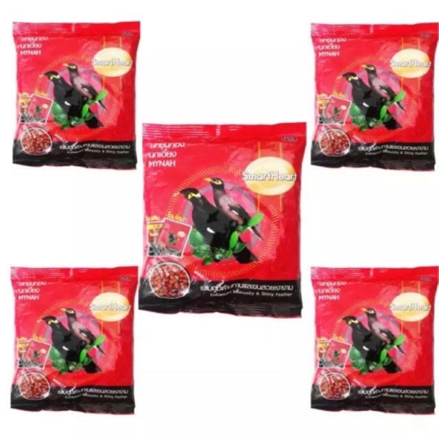 Combo 5 Gói Cám SmarHeart 400g - Thức Ăn Cao Cấp Cho Chim Nhồng Sáo Cưỡng Két