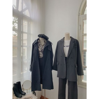 Áo trench coat dài mềm AK-8836
