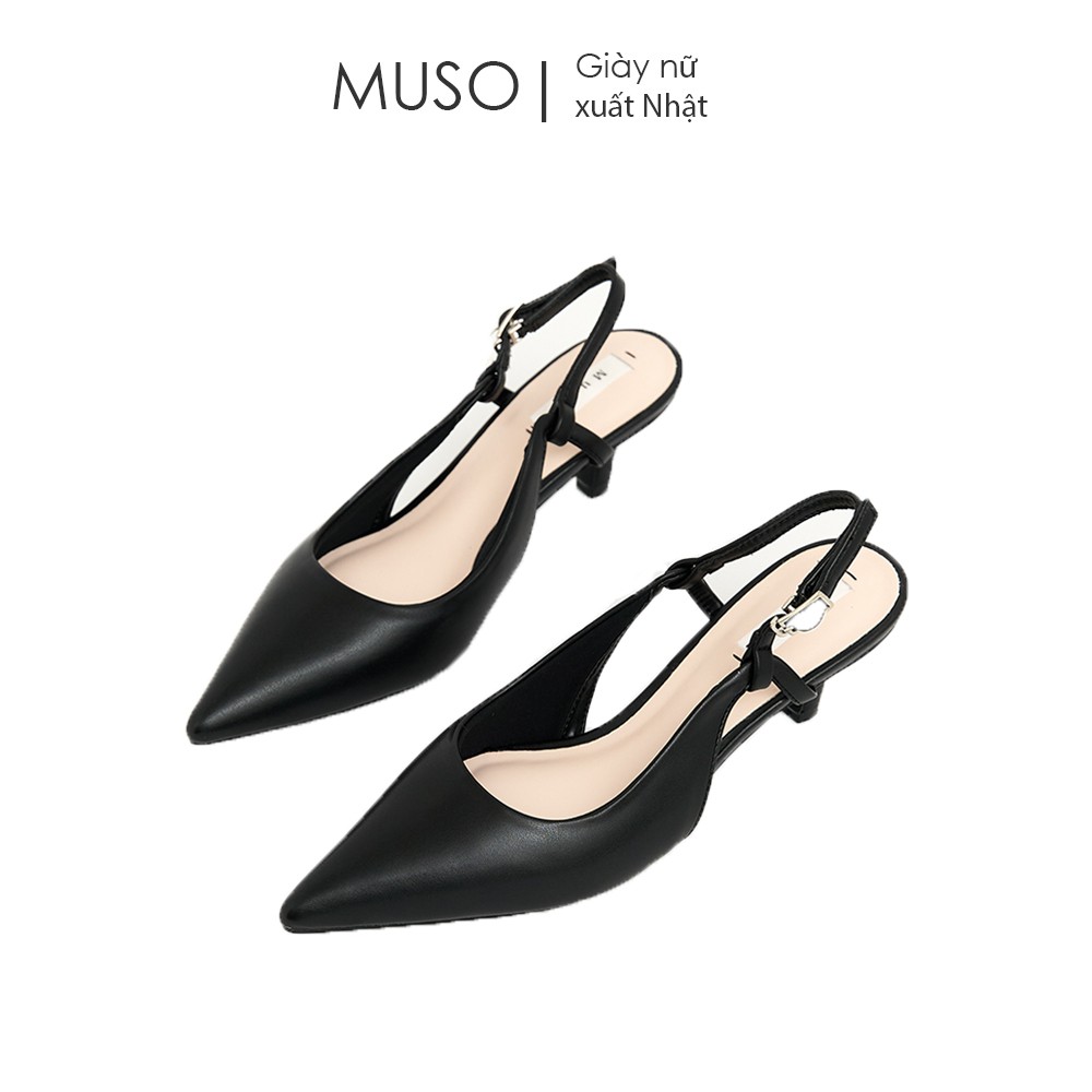 Giày cao gót Slingback MUSO quai mềm gót nhọn phù hợp thời trang công sở