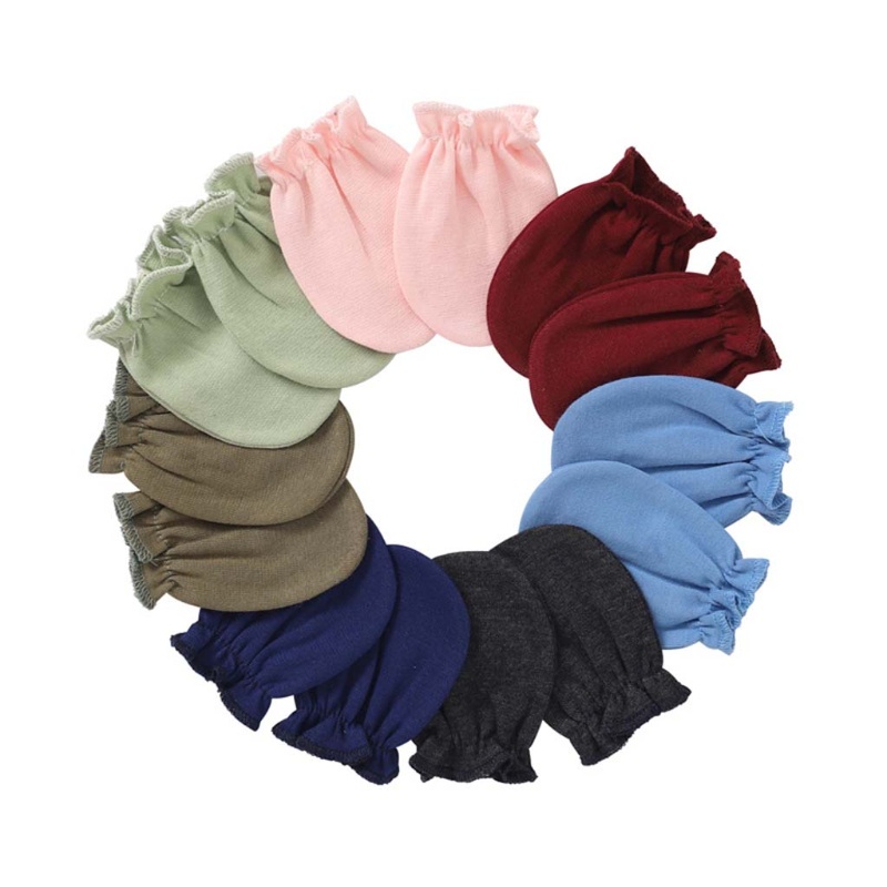 1 Đôi Găng Tay Cotton Mềm Chống Xước Bảo Vệ Mặt Dành Cho Trẻ Sơ Sinh