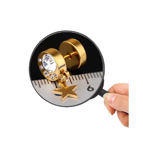 Bông Tai Nam Cá Tính Titan Ko Đen TT 3533 - 1 Chiếc