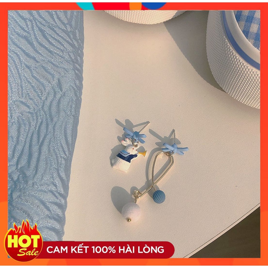 [HOT] BÔNG TAI THỎ ALICE HOẠT HÌNH XANH HỒNG BẤT ĐỐI XỨNG DỄ THƯƠNG PHONG CÁCH HÀN QUỐC THỜI TRANG CÁ TÍNH222BT066