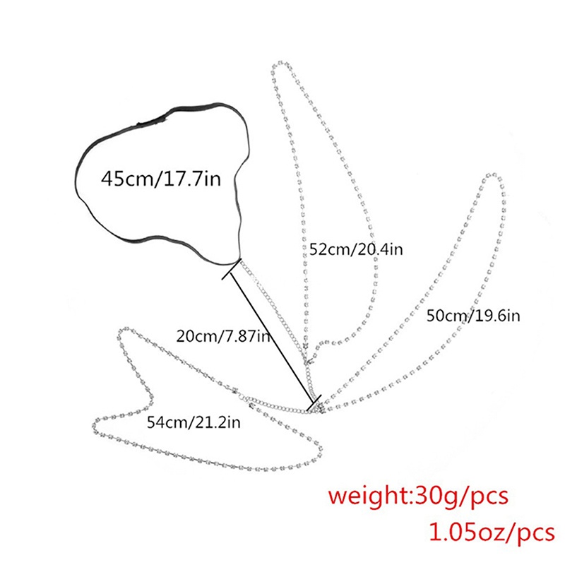 Dây chuỗi đeo đùi đính đá quý nhân tạo trang trí cơ thể cho nữ