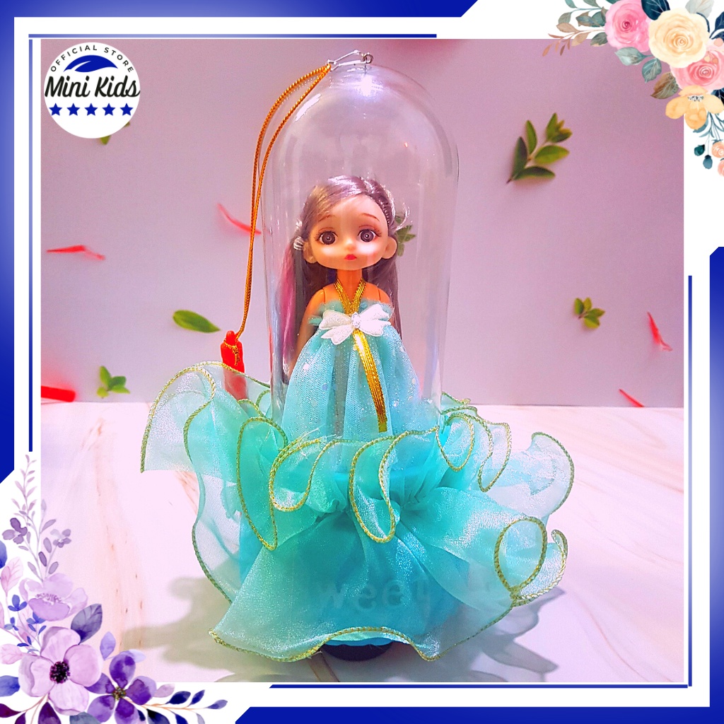 Búp bê công chúa bong bóng xoay 360º di chuyển thông minh, có tay cầm, có nhạc và ánh sáng đẹp mắt - tặng pin - MiniKids