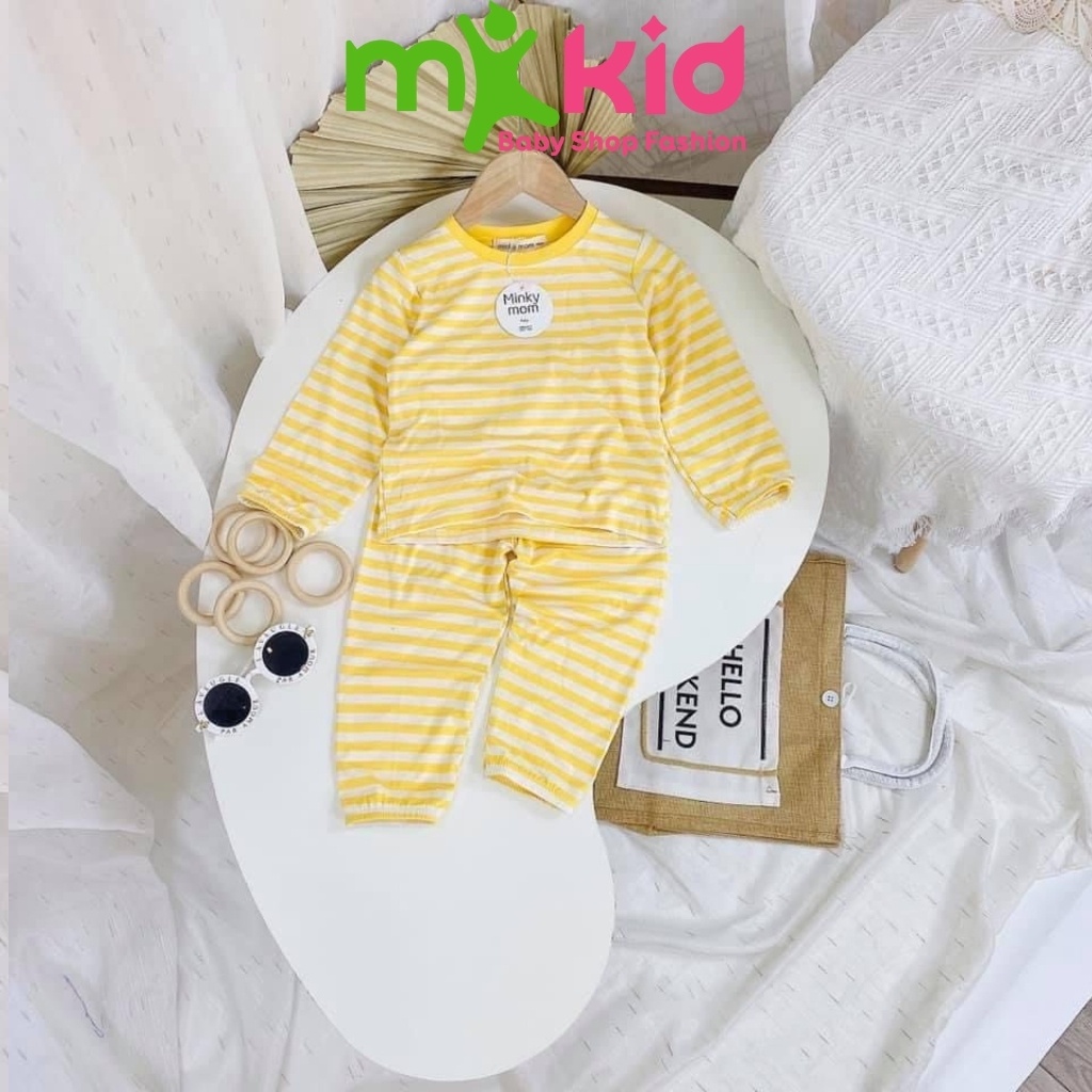 Bộ Thu Đông Dài Tay Cho Bé  Bộ Cotton Dài Tay Minky Mom Cho Bé Trai Bé Gái Với Họa Tiết Siêu Dễ Thương .