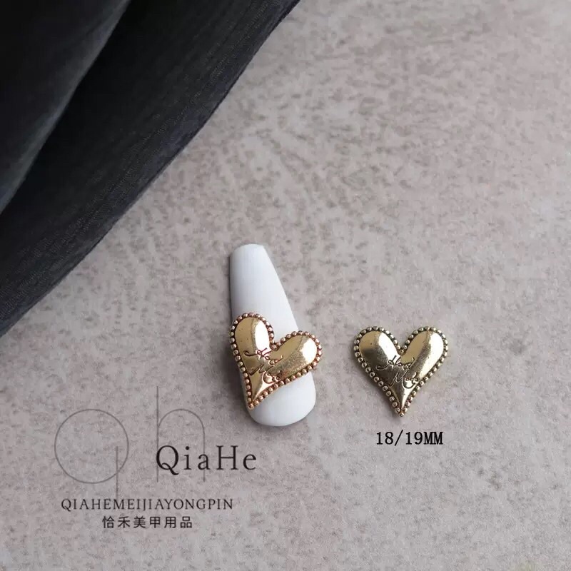 Charm nơ,sao,tim đồng hot lẻ gắn móng