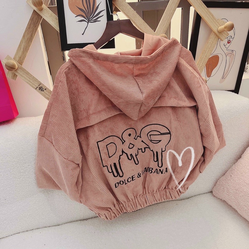 Áo khoác nữ croptop thêu chữ sau áo chất nhung tăm phối túi cao cấp BEBONGSTORE