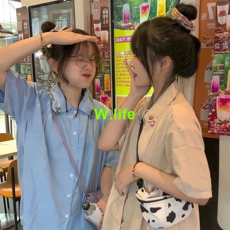 Áo Sơ Mi Ngắn Tay Cổ Búp Bê Phong Cách Học Sinh Nhật Bản Dành Cho Nữ