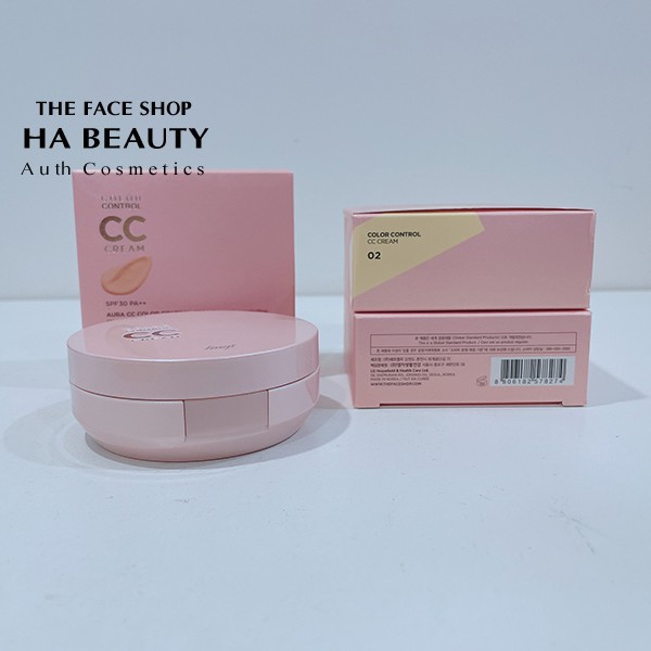 Kem nền trang điểm chống nắng SPF30 PA++ nâng tone sáng da Aura CC Cream The Face Shop 20g | BigBuy360 - bigbuy360.vn