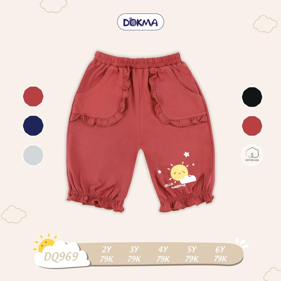 (2-6y) Quần ngố vải cotton cho bé DQ969 - DOKMA