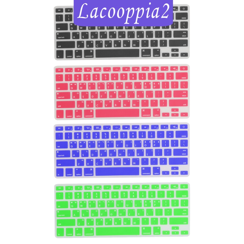 Miếng Dán Bảo Vệ Bàn Phím Bằng Silicon Màu Đen Cho Apple Macbook Pro 13 &quot;15&quot; Lacooppia2