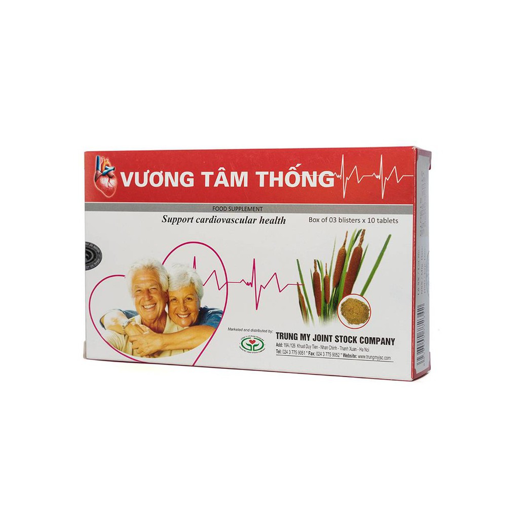 Vương Tâm Thống Hộp 30 Viên - Giúp Tăng Cường Sức Khỏe Tim Mạch, Giảm Tình Trạng  Đau Thắt Ngực