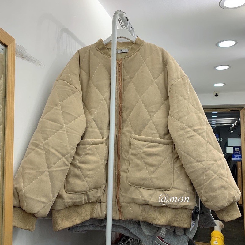 Áo phao bomber trần trám