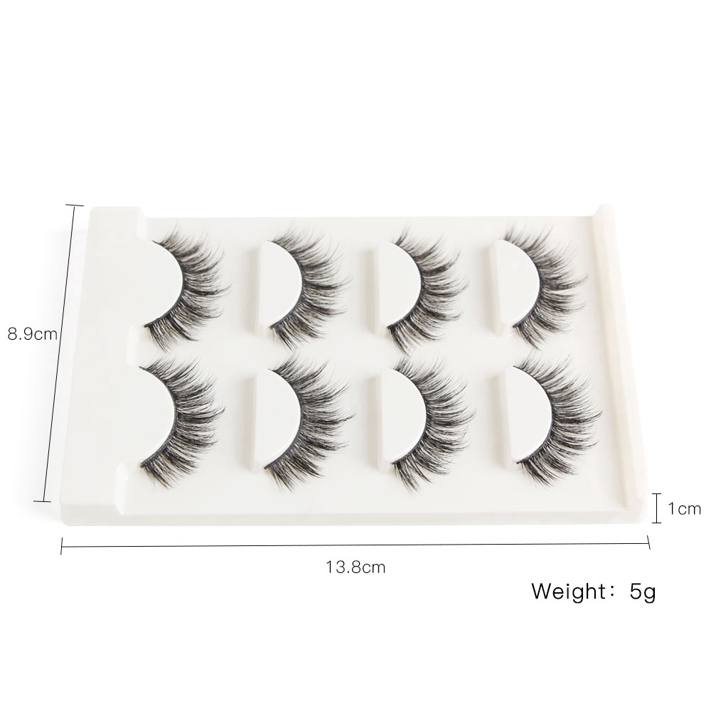 Bộ 4 cặp lông mi giả 3D MAANGE tự nhiên dài dày