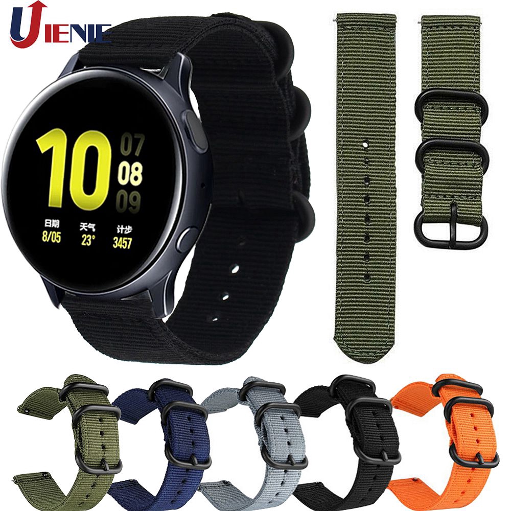 Dây đeo đồng hồ bằng nylon 20mm dành cho Samsung Galaxy Watch Active 2 40mm 44mm