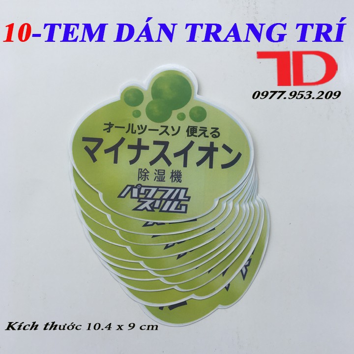 Combo 10 tem dán trang trí nhỏ hàng nội địa Nhật