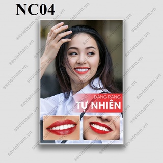 Tranh nha khoa chủ đề Nụ cười đẹp, Nụ cười gia đình - chất liệu IN ẢNH