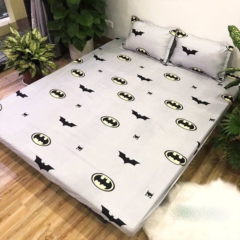Ga gối m4 Poly cotton, Drap giường bo chun kèm 2 vỏ gối nằm mẫu 2022