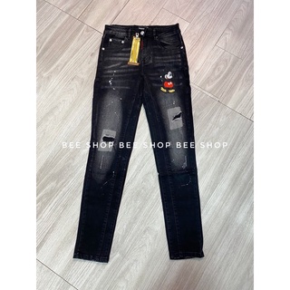 Quần bò Mickey, khoá lệch, quần jean nam dsq - Bee Shop
