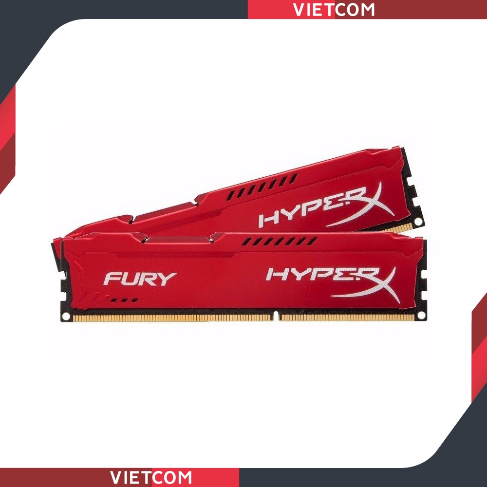 Tản Nhiệt Ram Fury HyperX - RAM DDR2, DDR3, DDR4 - Chất liệu nhôm, khắc Logo chữ nổi - Tặng kèm 2 miếng dán