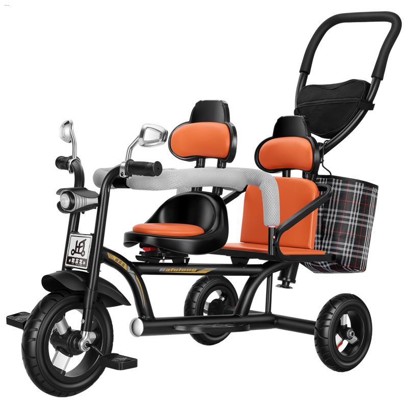 Xe đạp trẻ em ba bánh đôi xe đạp trẻ em xe đẩy đôi xe đẩy trẻ em nhẹ lớn 1-3-6 tuổi