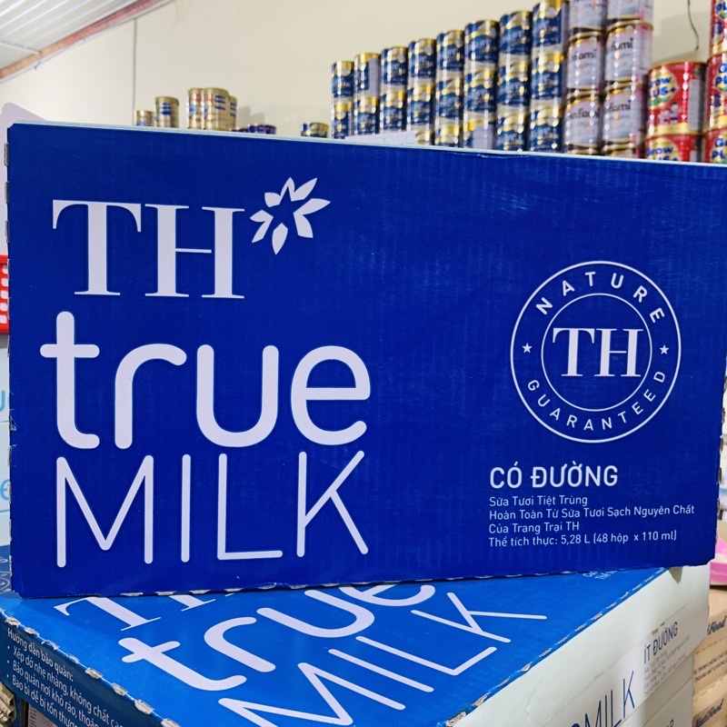 Thùng sữa TH True Milk 48x110ml đủ loại và Topkid