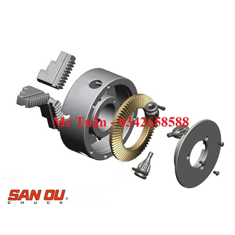 Mâm cặp 3 chấu 160mm K11-160