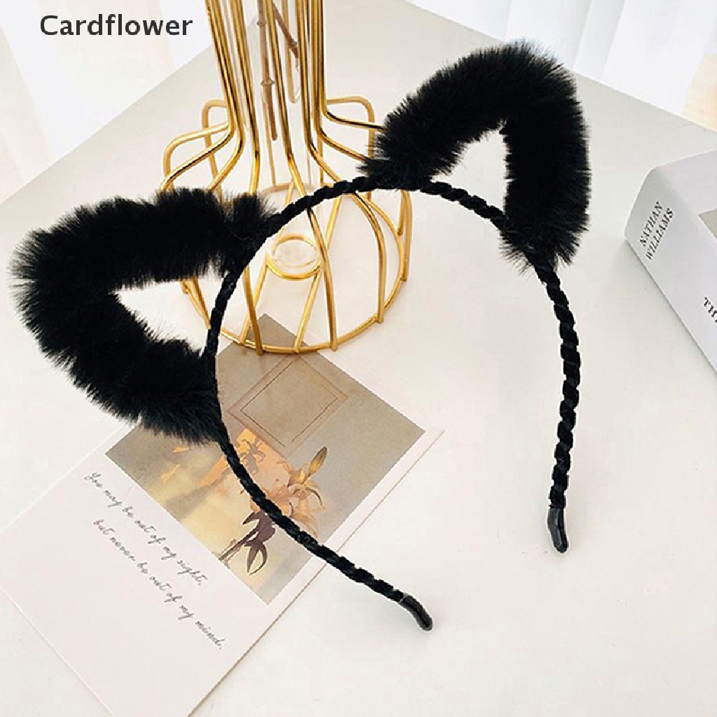 &lt; Cardflower &gt; Cài Tóc Tai Mèo Lông Nhung Dễ Thương Có Chuông Ins Dành Cho Bạn Nữ Đang Giảm Giá