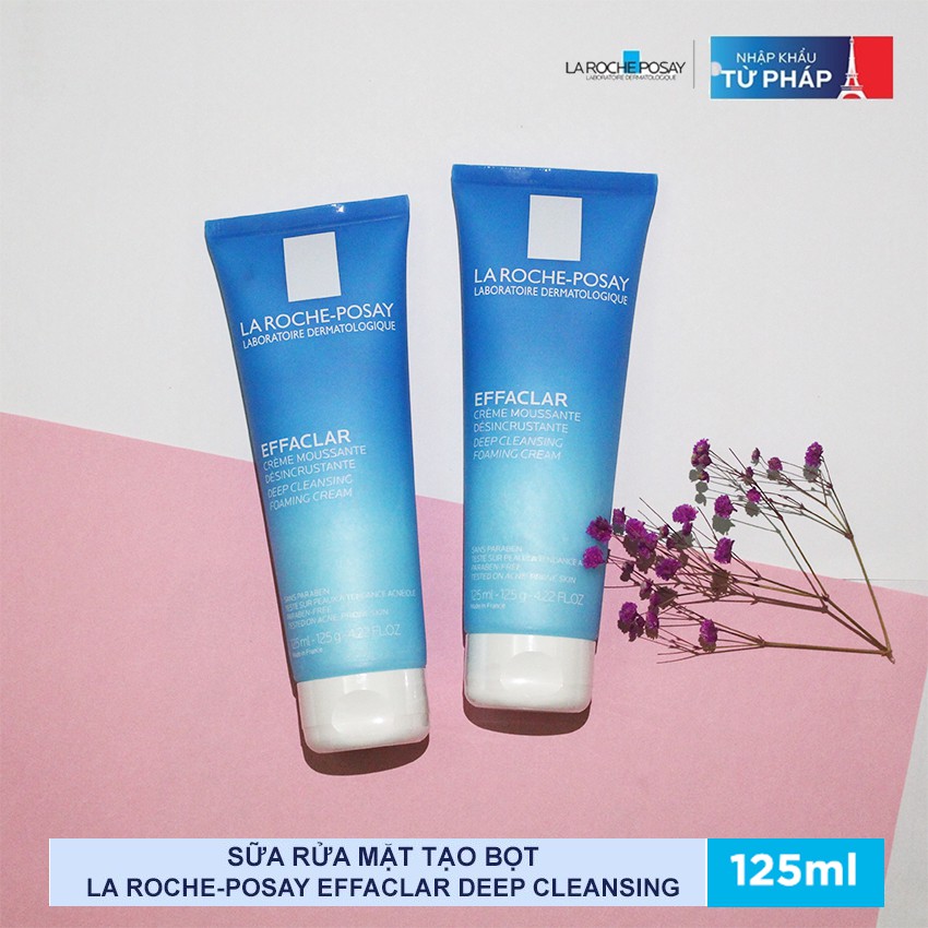 Sữa rửa mặt làm sạch sâu và se khít lỗ chân lông không gây khô da Effaclar 125ml