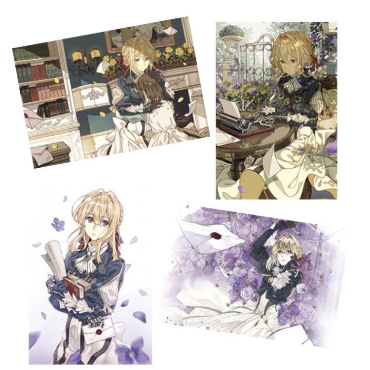 Set 8 tấm tranh poster A3 Violet Evergarden anime siêu chất