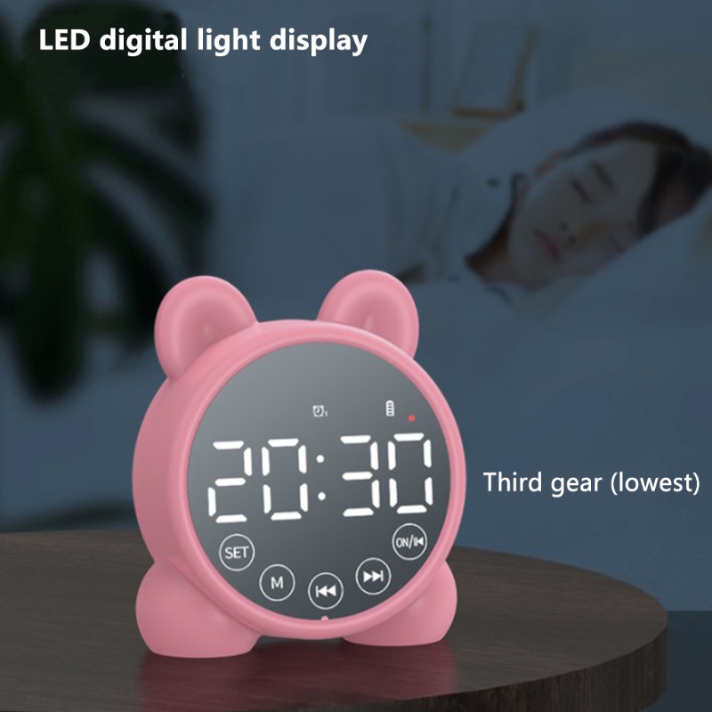 Alli Đồng Hồ Báo Thức Bluetooth Kỹ Thuật Số Màn Hình LCD Báo Thức Cho Trẻ Em
