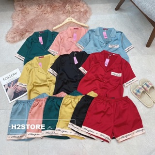 Bộ Lụa Cộc Mặc Nhà Sang Chảnh💋free ship💋 ảnh thật