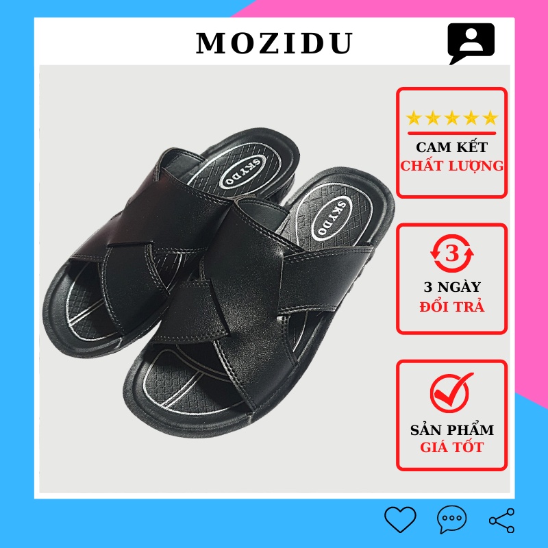 Dép nam quai ngang đúc nguyên khối siêu bền dép nam trung niên MOZIDU SK05